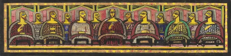 Roy, Jamini (Artist). Untitled (The Last Supper), n.d. | Painting