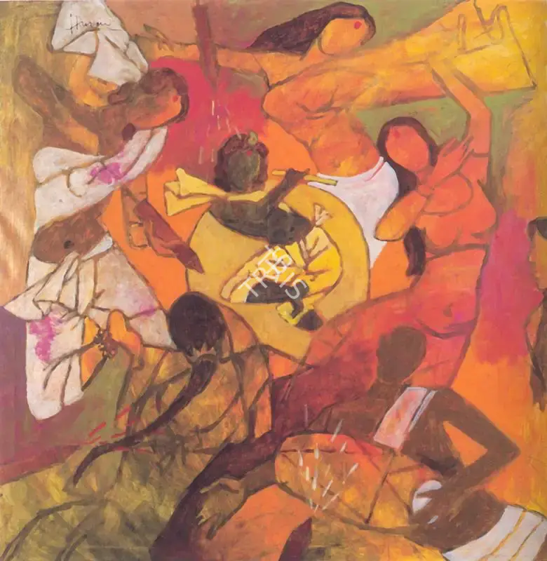 Husain, M.F. (Artist). Holi, n.d. | Painting