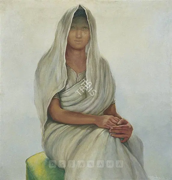 Bhattacharjee, Bikash (Artist). Boy From Simla. Oil on canvas, 1982 | Painting  | 00881132