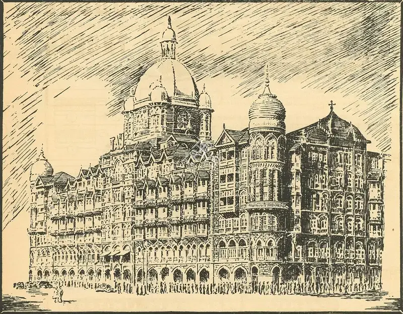Unknown (Artist). The Taj Mahal Hotel, 1951 | Advertisement