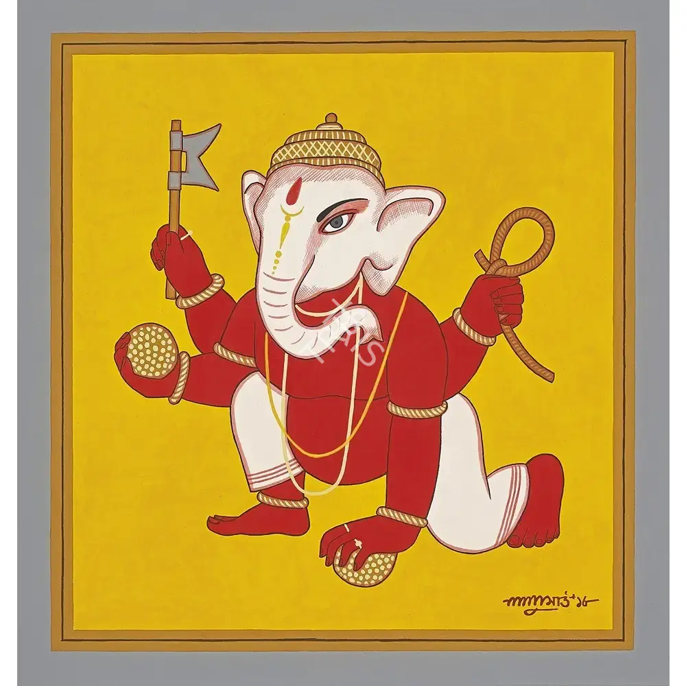Shaw, Lalu Prasad (Artist). Ganesha, 2018 | Painting
