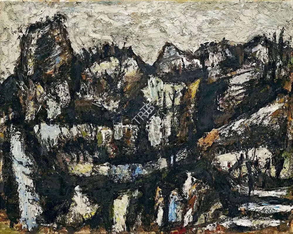 Raza, S.H. (Artist). Paysage, 1957 | Painting