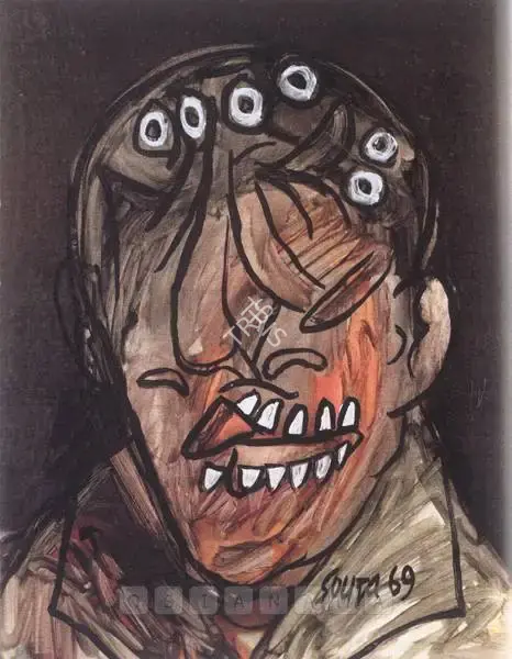 Souza, F.N. (Artist). Portrait of a Senator, 1969 | Painting