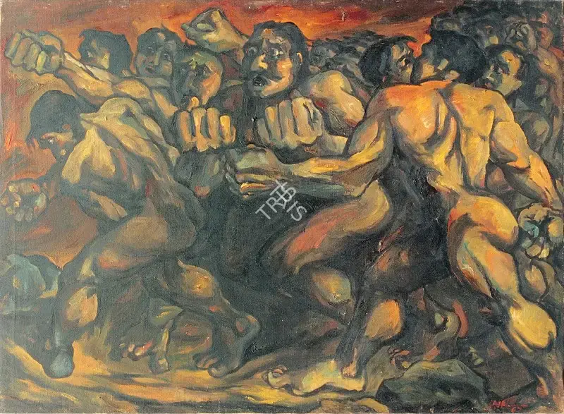 Roy, Sajal (Artist). Untitled. Oil on canvas, 1967 | Painting | FineArts | 00897301