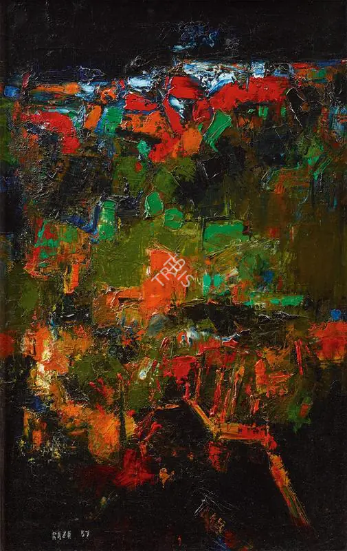 Raza, S.H. (Artist). Untitled (Colline), 1957 | Painting