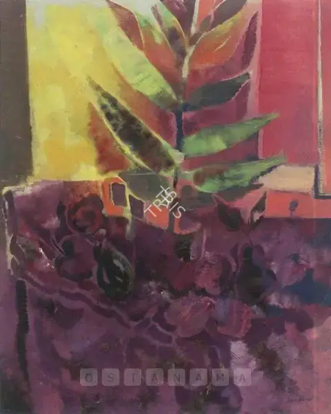 Burman, Sakti (Artist). Still Life With Apple. Oil on canvas, 1962 | Painting | FineArts | 00598518
