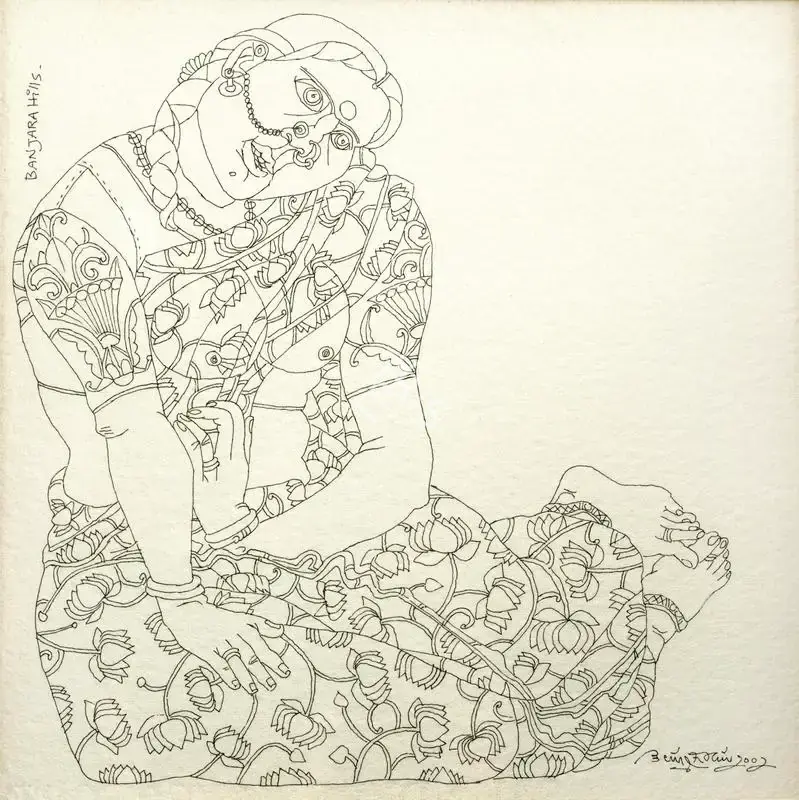 Goud, K. Laxma (Artist). Banjara Hills, 2002 | Drawing