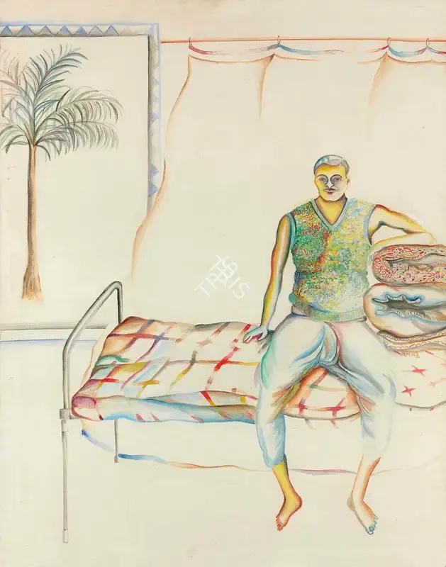 Khakhar, Bhupen (Artist). Untitled (Portrait of Pandoo), 1977 | Painting