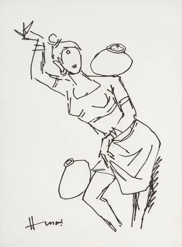 Husain, M.F. (Artist). Untitled, n.d. | Drawing