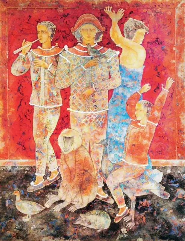 Burman, Sakti (Artist). Apres Le Spectacle, n.d. | Painting