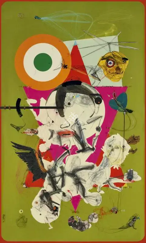 Pande, Aditya (Artist). Centripetallar Desire. Mixed media on handmade paper, 2011 | Painting | FineArts | 00334970
