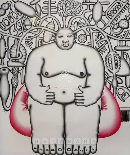 Arackal, Reji (Artist). Untitled. Pastel and charcoal on paper, 2007 | Drawing | FineArts | 00757117