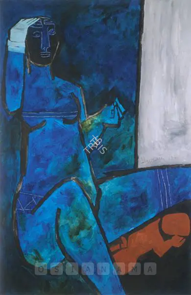 Husain, M.F. (Artist). Pagan Mother. Oil on canvas, 1956 | Painting | FineArts | 00898529