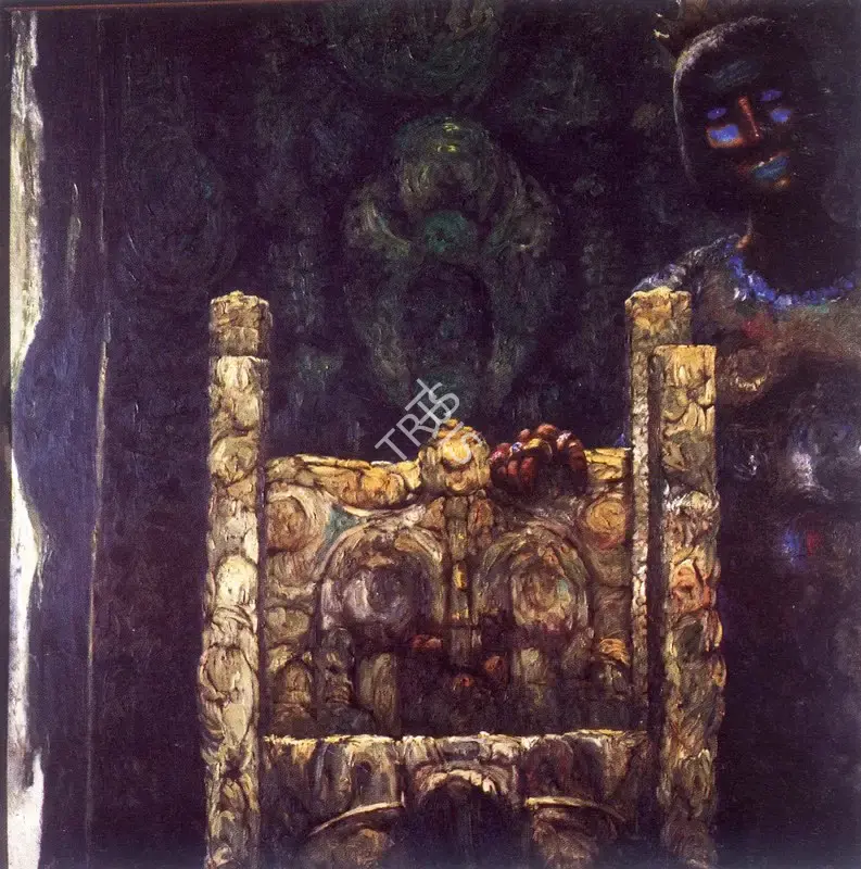 Bhattacharjee, Bikash (Artist). The King And His Throne, 1993 | Painting