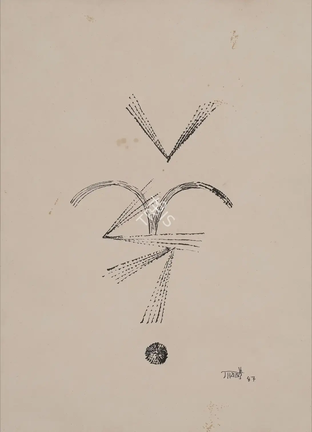 Gaitonde, V.S. (Artist). Untitled, 1987 | Drawing