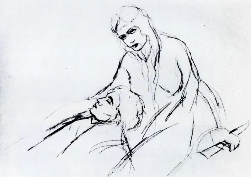 Sher-Gil, Amrita (Artist). Lovers. 1925 | Marg, March 1972 | Drawing | FineArts | 00674439