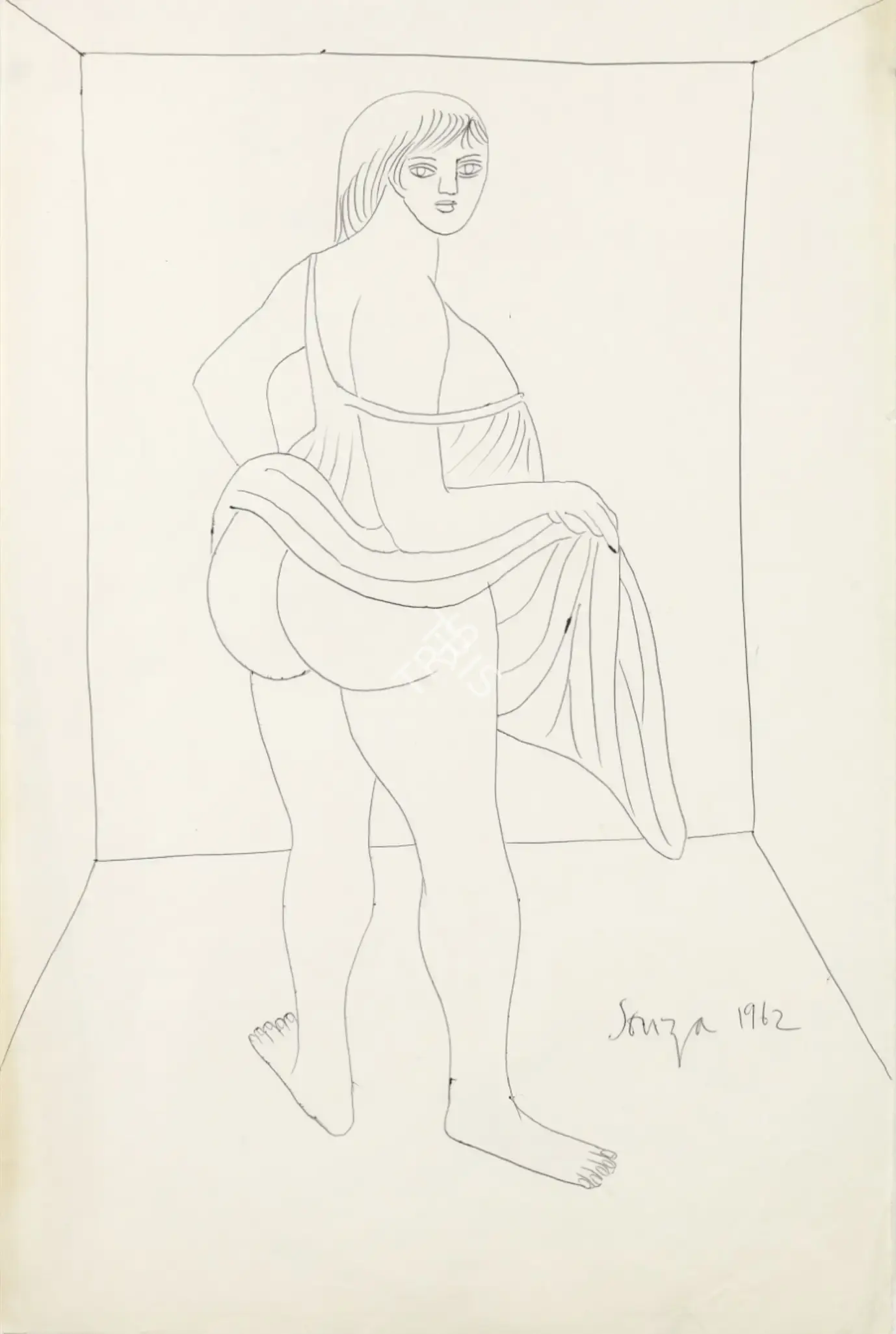 Souza, F.N. (Artist). Untitled, 1962 | Drawing