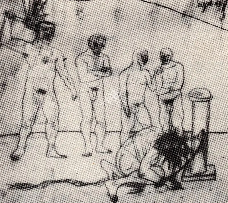 Souza, F.N. (Artist). Flagellation. 1963 | Art Heritage 6, 1986-1987 | Painting | FineArts | 00530210