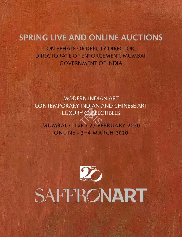 Saffronart (Auction House). Spring Live Auction. 05 March 2020, Online | Auction Catalogue | EconomicsArt | 00862339