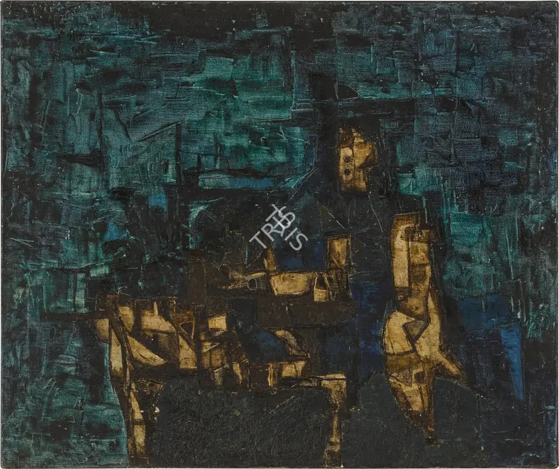 Ramkumar (Artist). Untitled. Oil on canvas, 1961 | Painting | FineArts | 00355771
