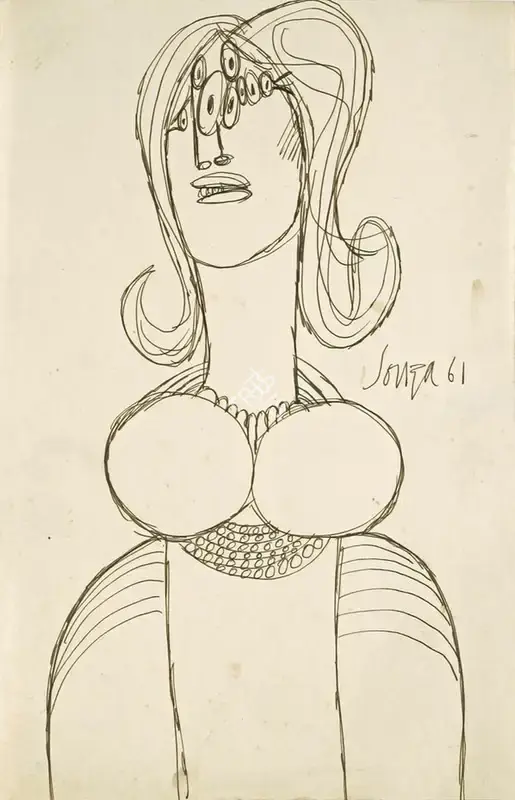 Souza, F.N. (Artist). Untitled, 1961 | Drawing