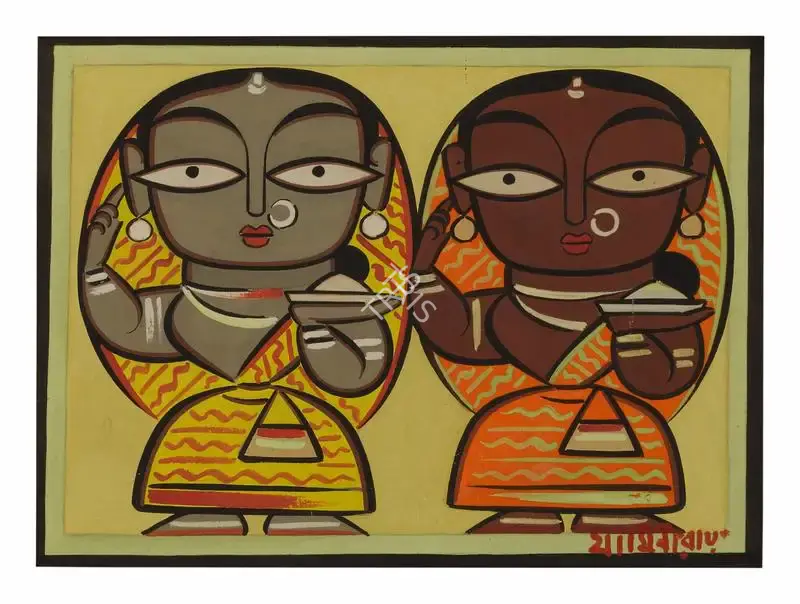 Roy, Jamini (Artist). Untitled (Two Women), n.d. | Painting