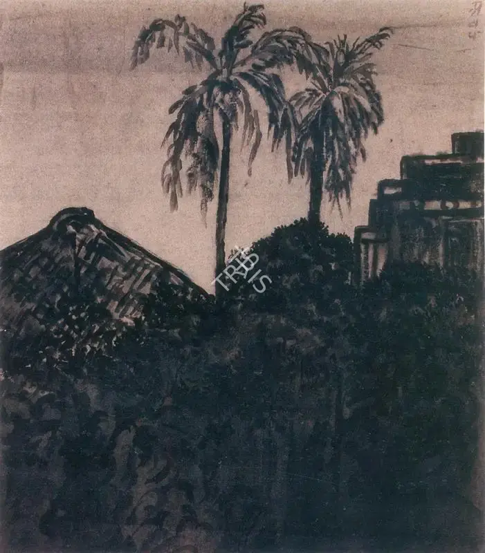 Tagore, Abanindranath (Artist). Roof Tops, n.d. | Painting