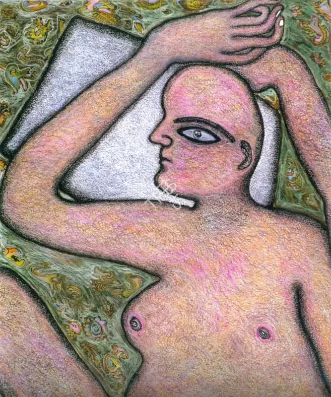 Chowdhury, Jogen (Artist). Man on Bed, 1996 | Painting
