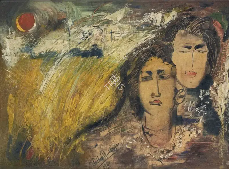 Mookherjea, Sailoz (Artist). Lovers, n.d. | Painting