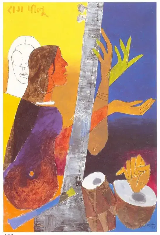Husain, M.F. (Artist). Rag Pillu, 1977 | Painting