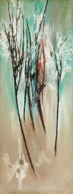Prabha, B. (Artist). Untitled. Oil on canvas, 1967 | Painting | FineArts | 00357706