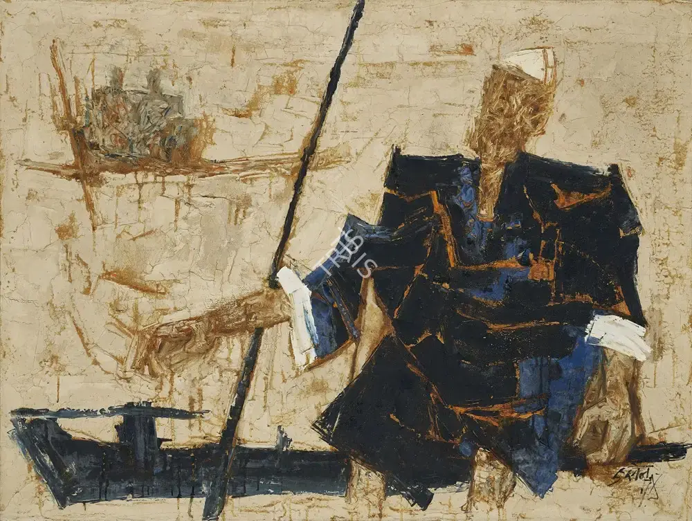 Husain, M.F. (Artist). Untitled (Shikara), c.1960 | Painting