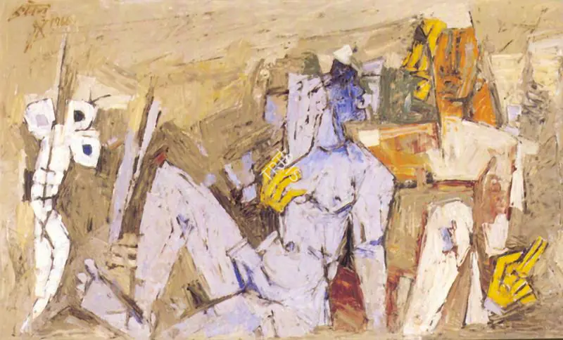 Husain, M.F. (Artist). Shiva Parvati, 1966 | Painting