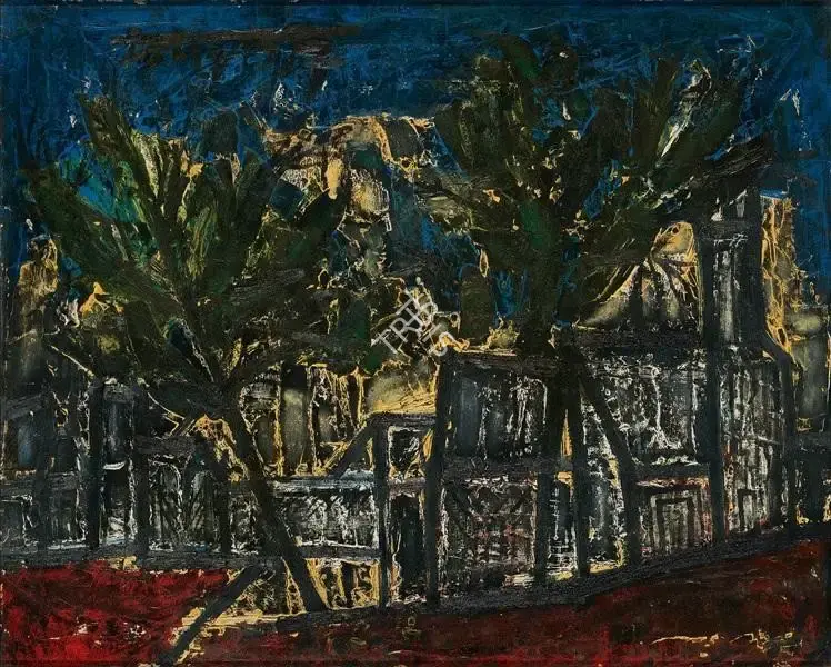 Souza, F.N. (Artist). Landscape, 1957 | Painting