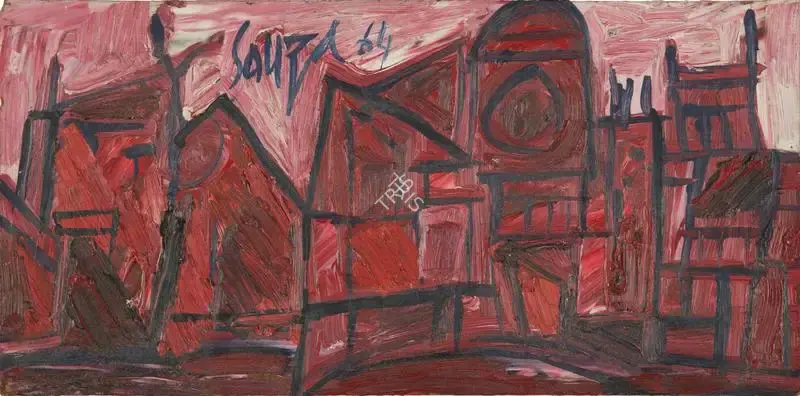 Souza, F.N. (Artist). Red Buildings in London, 1964 | Painting