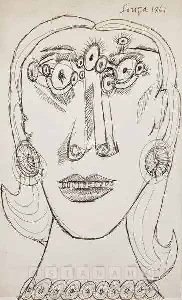 Souza, F.N. (Artist). Untitled, 1961 | Drawing