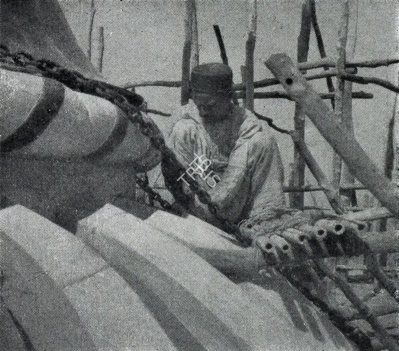 Unknown (Photographer). A Marble-Mason at Work on the Dome of the Taj. n.d. | Contemporary Photograph, Marg, July 1950 | ArcHeritage | 00512957