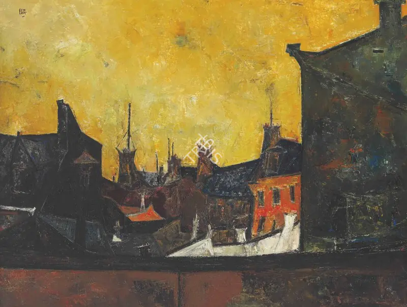 Raza, S.H. (Artist). Les Toits de la rue St. Jacques, c.1950s | Painting