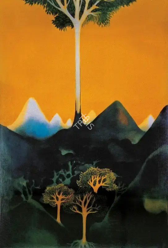 Sheikh, G.M. (Artist). Tree Over Mountains, 1970 | Painting