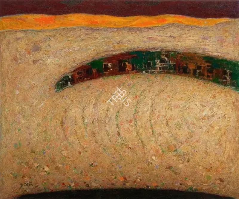 Hebbar, K.K. (Artist). Untitled (Ajanta). Oil on canvas, 1966 | Painting | FineArts | 00545841