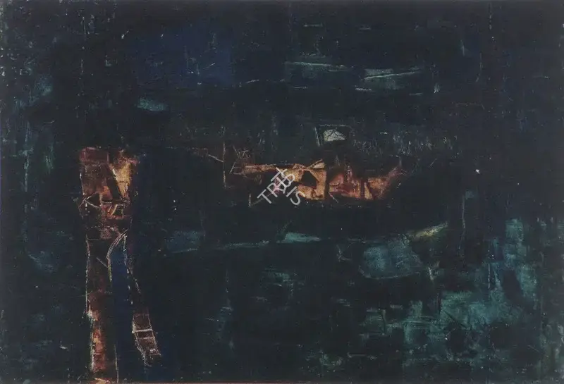 Ramkumar (Artist). Untitled. Oil on canvas, 1961 | Painting | FineArts | 00375398