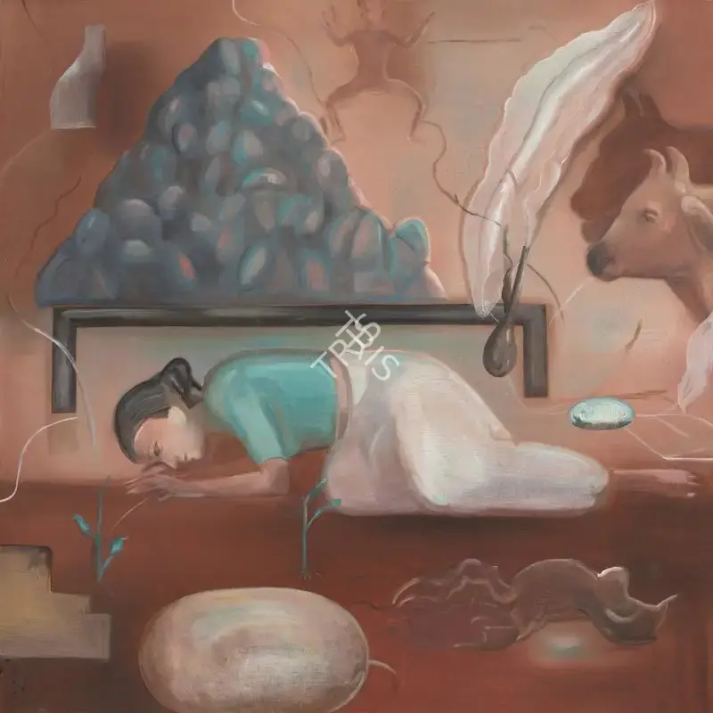 Akkitham, Vasudevan (Artist). Burnt Earth. Oil on canvas, 2002 | Painting | FineArts | 00417933