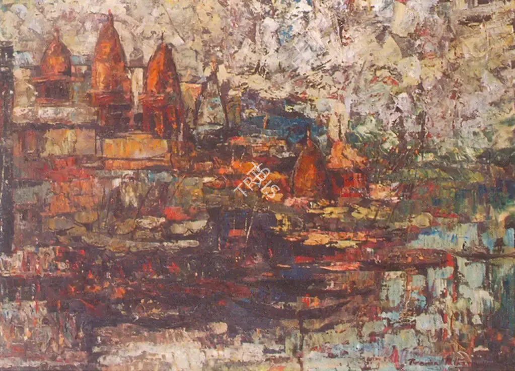 Pathare, Prema (Artist). Benares, n.d. | Painting