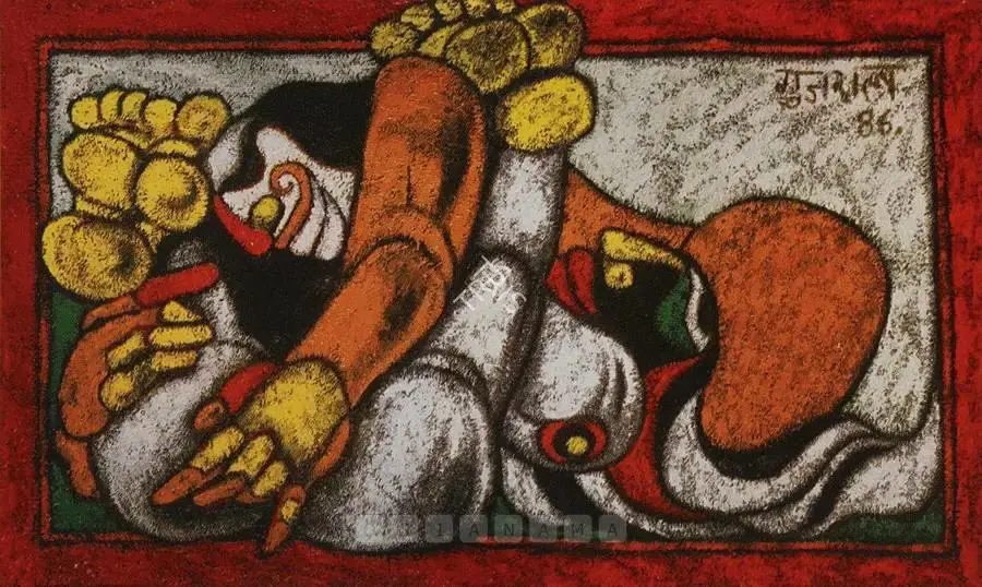 Gujral, Satish (Artist). Untitled. Mixed media on canvas, 1986 | Painting  | 00880574