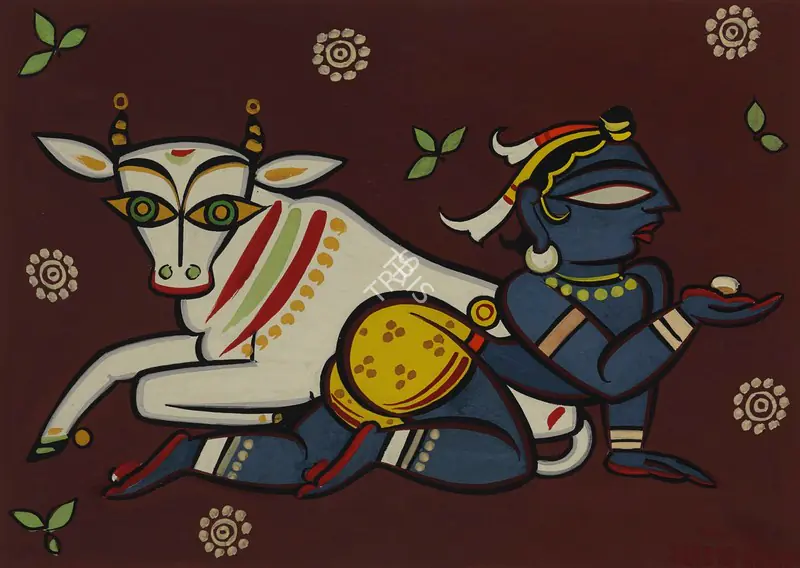 Roy, Jamini (Artist). Untitled (Krishna), n.d. | Painting