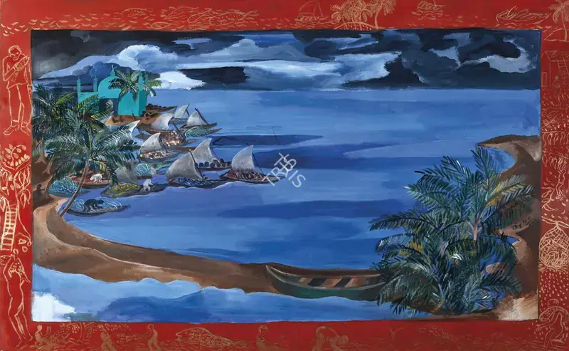 Khakhar, Bhupen (Artist). Untitled (Ratnagiri), 2002 | Painting