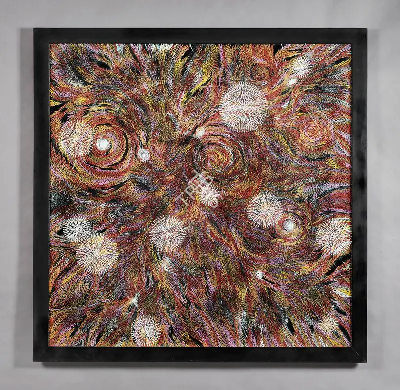 Kher, Bharti (Artist). Starry Night after V.G.. Bindis on mirror, 2011 | Collage | FineArts | 00596120