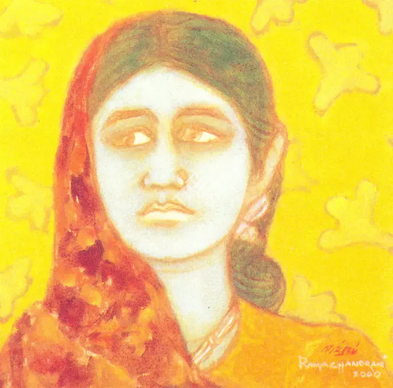 Ramachandran, A. (Artist). Study from Rajasthan. Oil on canvas, 2000 | Painting | FineArts | 00372580