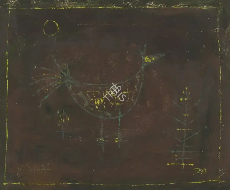 Patel, Homi (Artist). A Bird, 1952-54 | Painting