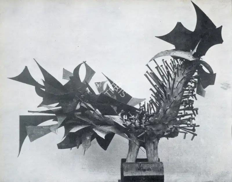 Kaneria, Raghav (Artist). Cock. 1961 | Marg, December 1962 | Sculpture | FineArts | 00674898